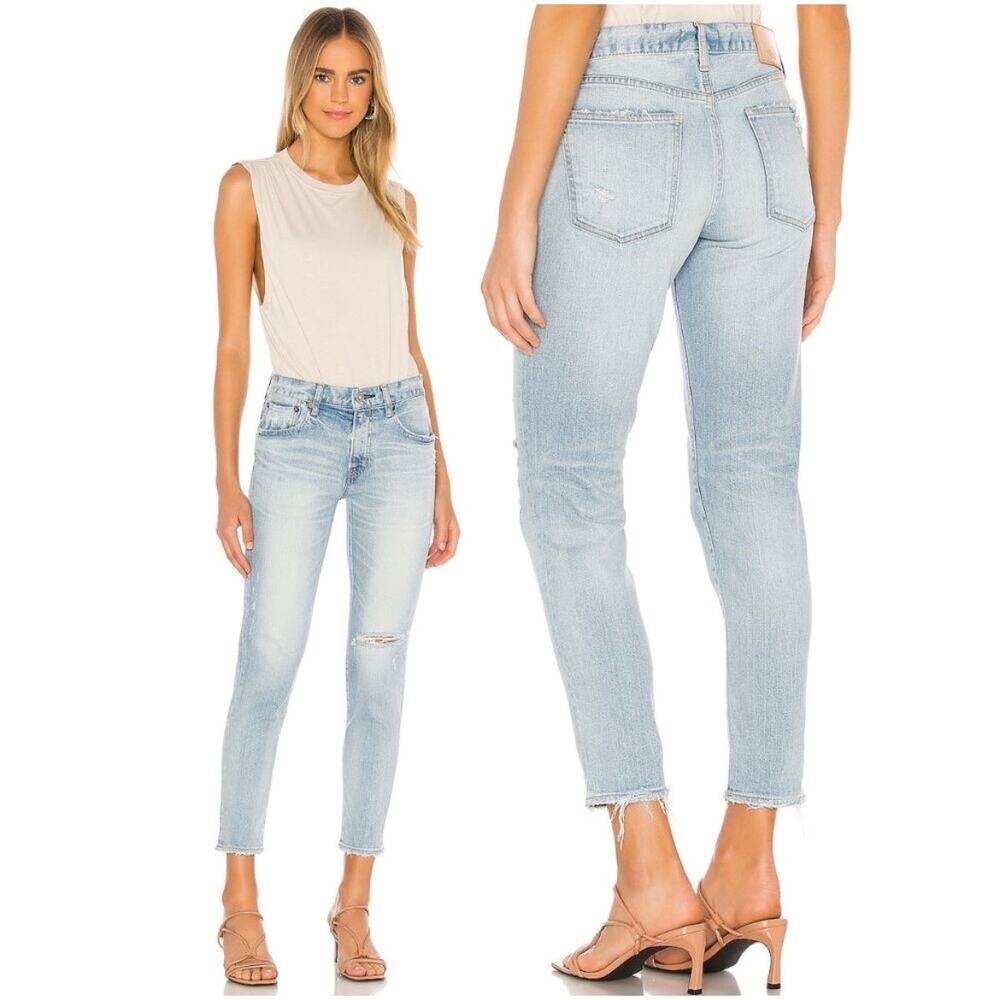 Moussy Vintage Vivian Skinny Jeans Light Wash Capsule 26 Luxury Denim Minimal